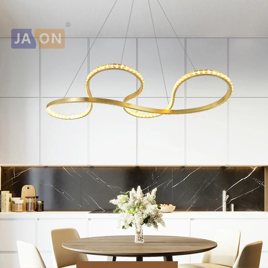 

LED Nordic Stainless Steel Crystal Aluminum LED Lamp LED Light.Pendant Lights.Pendant Lamp.Pendant light For Foyer Dinning Room