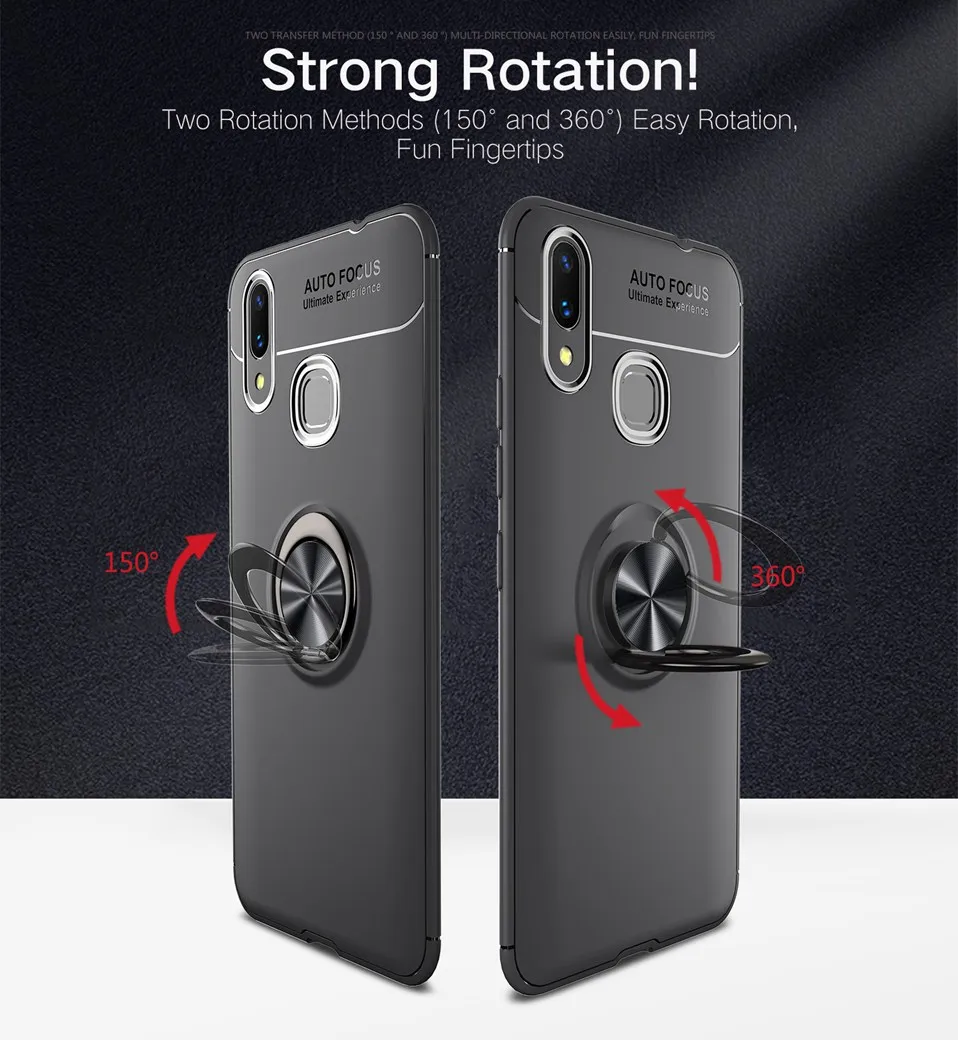 Magnetic Case For Huawei Nova 3 3i Ring Holder TPU Silicone Case For Huawei P20 Lite Nova 2 2S Y5 Y9 Y7 Prime 2018 Honor Note 10 (6)