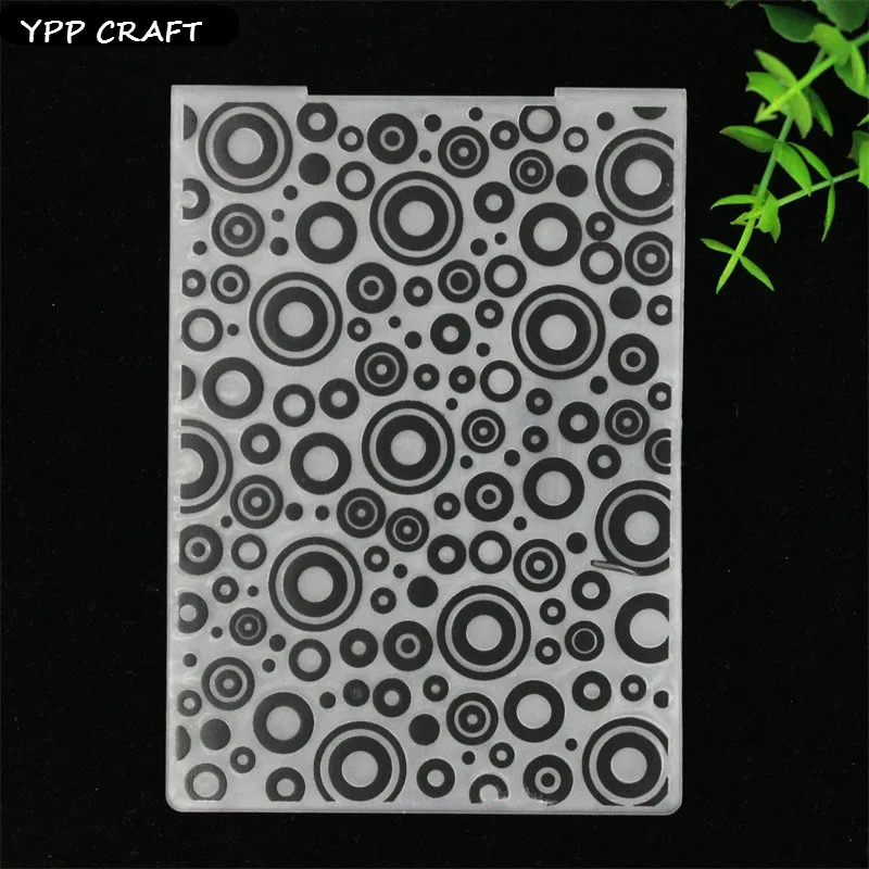 

YPP CRAFT Circle Plastic Embossing Folders for DIY Scrapbooking Paper Craft/Card Making Decoration Supplies