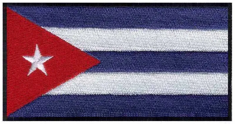 

embroidery flag of Cuba 3" wide /jacket/felt/frozen iron on transfers