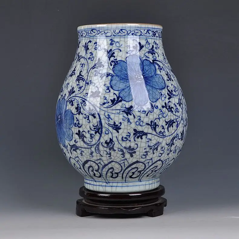 

Jingdezhen ceramics painted underglaze blue and white porcelain antique flower shelf Home Furnishing crafts furnishings