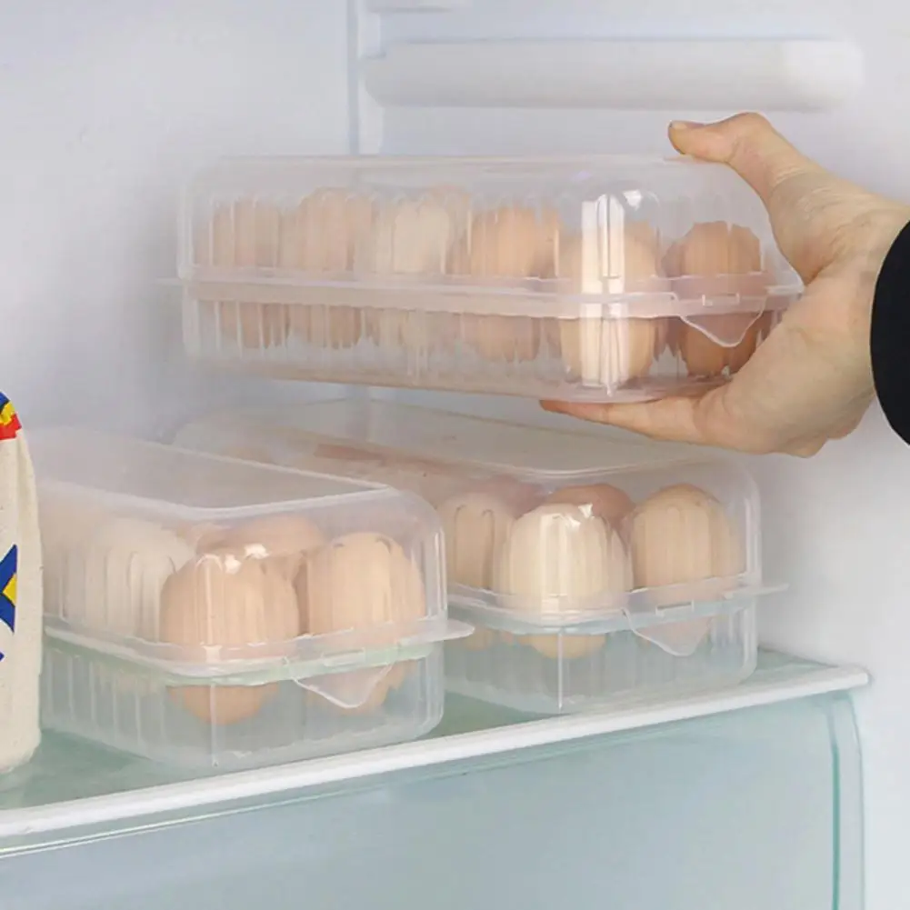 

Refrigerator Storage Box 10 Eggs Holder Dustproof Container Plastic Organizer NEW HOT
