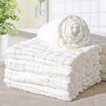 

5Pcs 10-layer Newborn Gauze Diapers Baby Breathable Washable Reuse Diapers for Toddler Child 40*17CM