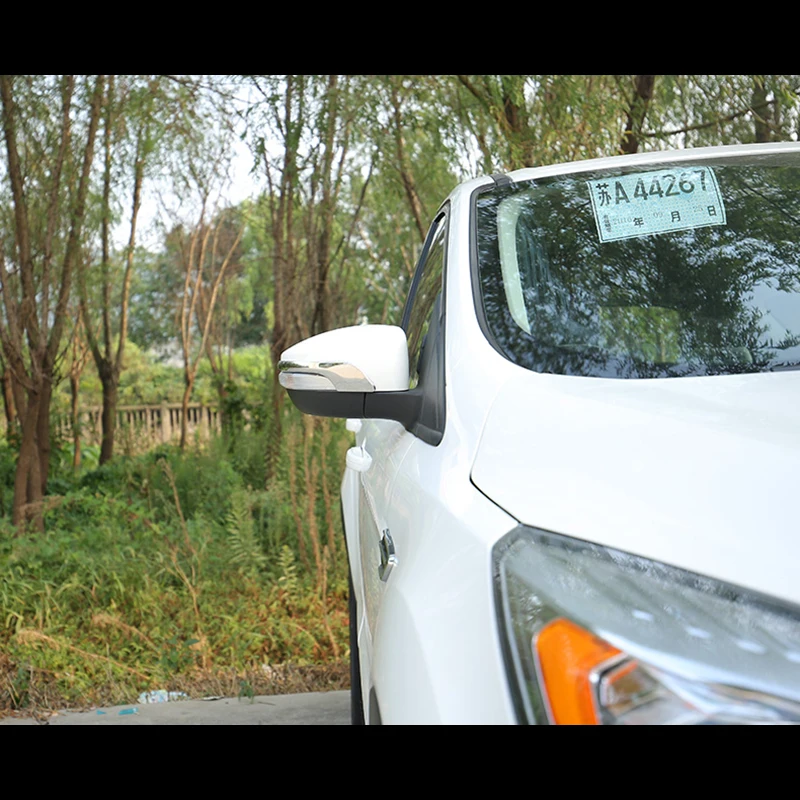 2Pcs Silver ABS Chrome Side Rearview Mirrors Stripe Cover Trim Sticker For Ford Kuga Escape 2013 2014 car styling