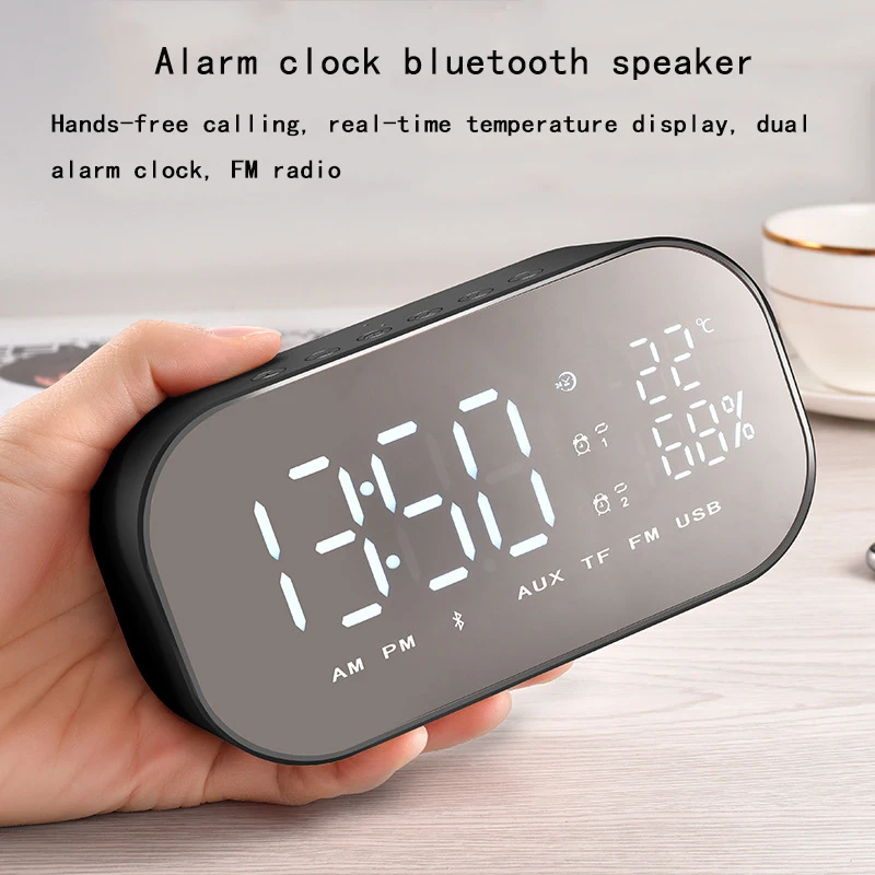 NUOXI V5 беспроводной bluetooth динамик Hi-Fi супербасы Мини компьютер телефон будильник маленький динамик Поддержка Bluetooth TF AUX USB