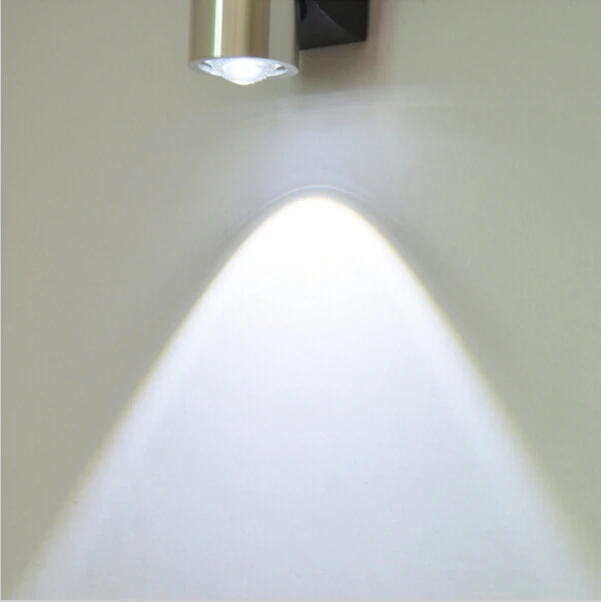 В помещении 2 Вт светодиодный настенный светильник AC110V/220 V акриловый абажур материал Алюминий бра для спальни украшение, настенный светильник