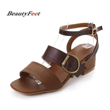 BeautyFeet font b 2017 b font Summer Women Sandals 5cm Square Heel Fashion Ladies Casual Sandalias