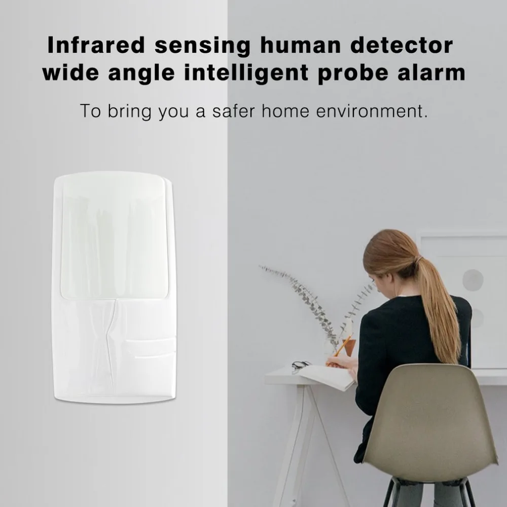 

Wireless Intelligent Infrared PIR Motion Sensor Wide Angle Alarm Detector For Home Burglar Alarm System