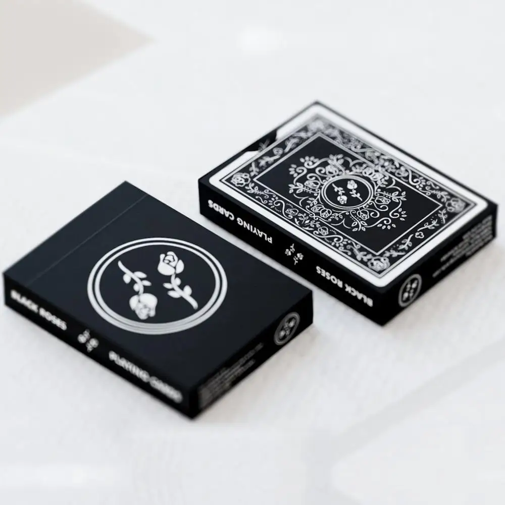 

1Pcs Black Roses Playing Card Poker Size Deck USPCC Custom Limited Edition New Sealed