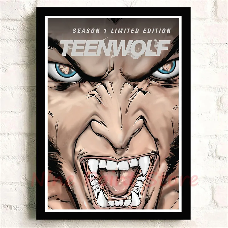 Teen Wolf, белая бумага с покрытием, кино-стикеры Настенные, четкое изображение, украшение для дома, гостиной, спальни, дома, без рамы