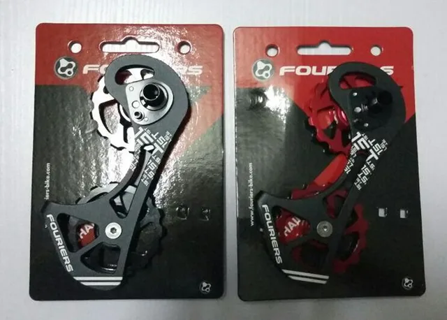 Cheap FOURIERS 15T-15T ROAD Drivetrain bicycle ceramic bearing jockey wheels rear derailleur pulleys For  RD 9000/9070/6800