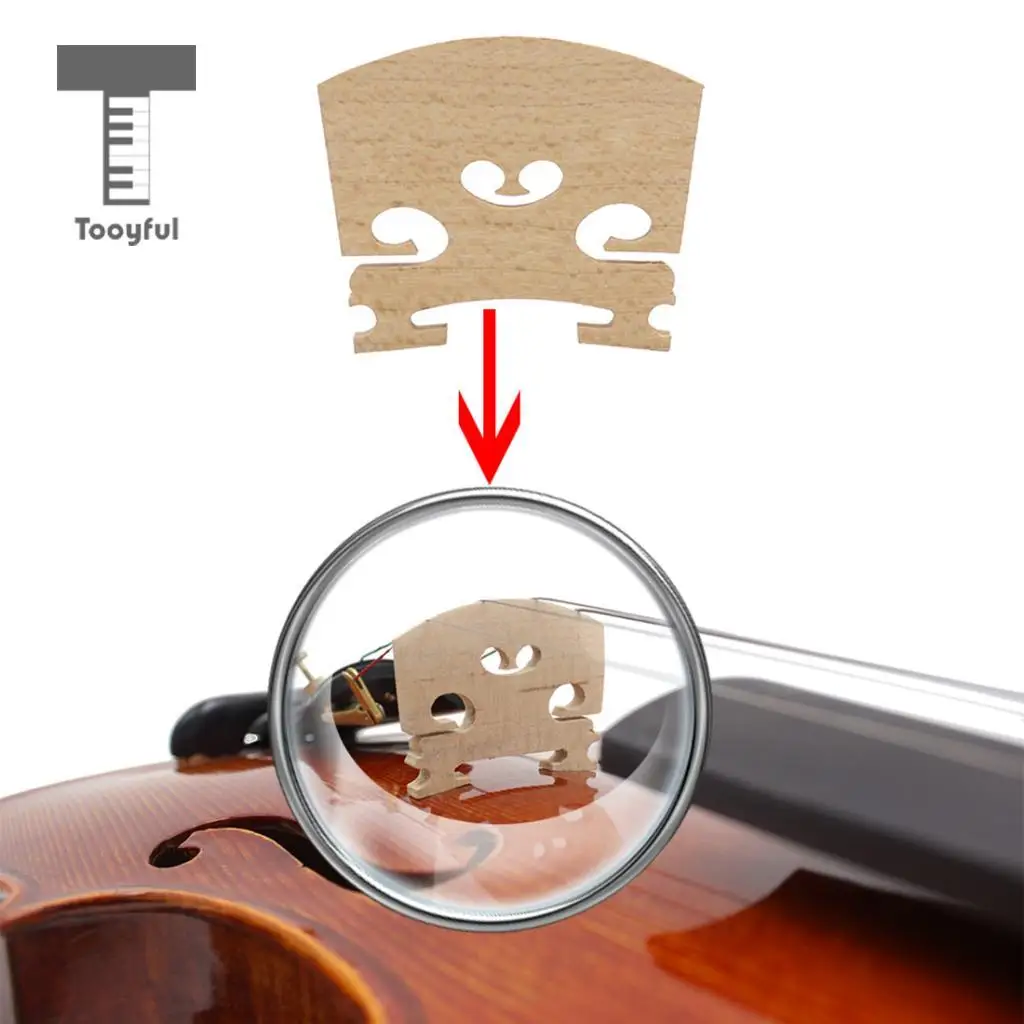 Tooyful 15 Pieces Ebony Soundpost Endpin Chinrest Screws Bridge for 4/4 Size Violin Fiddle Replacement Parts