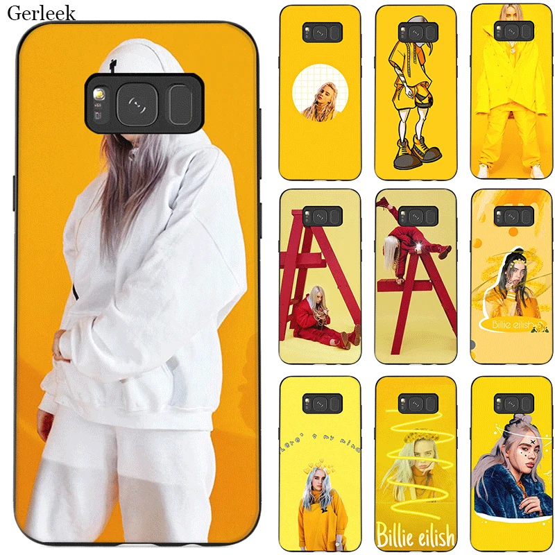 Desxz силиконовый чехол для телефона Samsung A3 A5 A6 A7 A8 A9 A10 A30 A40 A50 A70 Plus Billie Eilish желтая