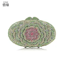Xiyuan отруби роскошный кристалл клатчи дизайн женские вечерние кошелек горный хрусталь сцепления вечерние сумки вечерние кошелек Свадьба Чехол