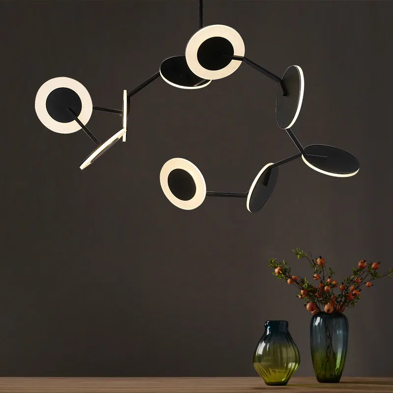 Eusolis алюминиевый акриловый кулон освещение Lustres De Sala Luces Decorativas Lustre Pendente Para Quarto