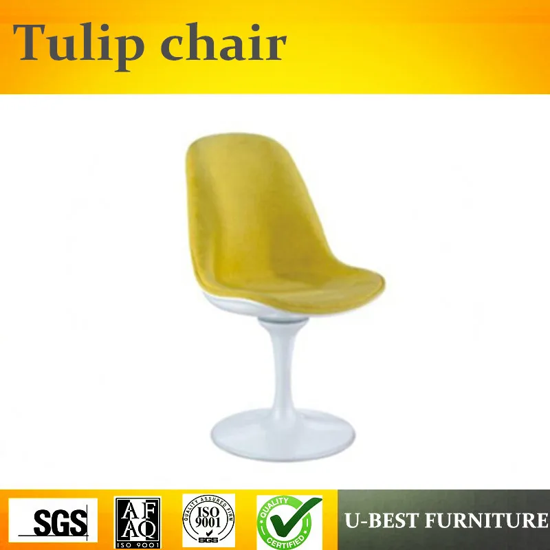 

U-BEST Replica Modern fabric Cushion fiberglass Tulip Dining Chair,nordic penguin tulip chair with easy relax swivel chair