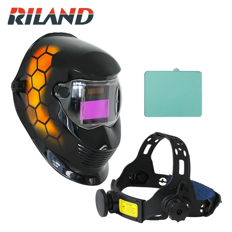 

RILAND Honeycomb Automatic Solar Auto Darkening MIG TIG ARC Welding Helmets Mask/Welder Cap