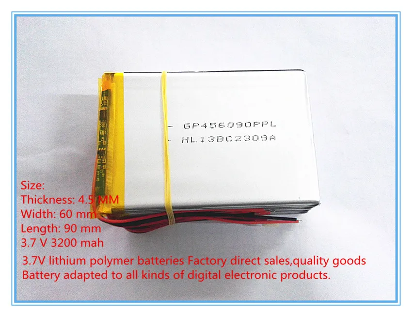 Лучшие Батарея бренд Размеры 456090 3,7 V 3200 mah литий-полимерный Батарея с защитой борту для планшетных ainol V3000HD MP4 gps Бесплатная