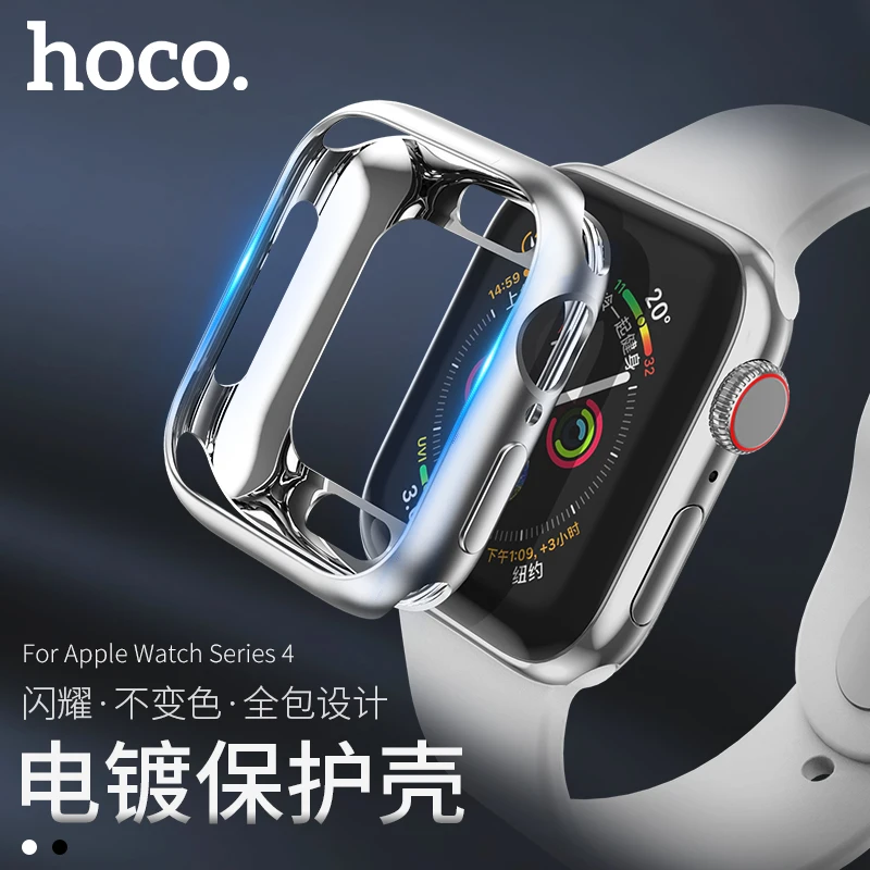 Оригинальный HOCO покрытие силиконовый чехол для Apple Watch Series 4 мягкий TPU часов iWatch 44