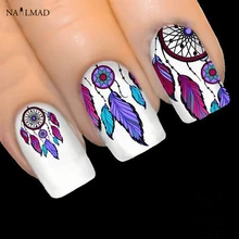 1 лист nailmad Ловец снов Наклейки Перо Дизайн ногтей 3D Стикеры Dream cather ногтей Наклейки
