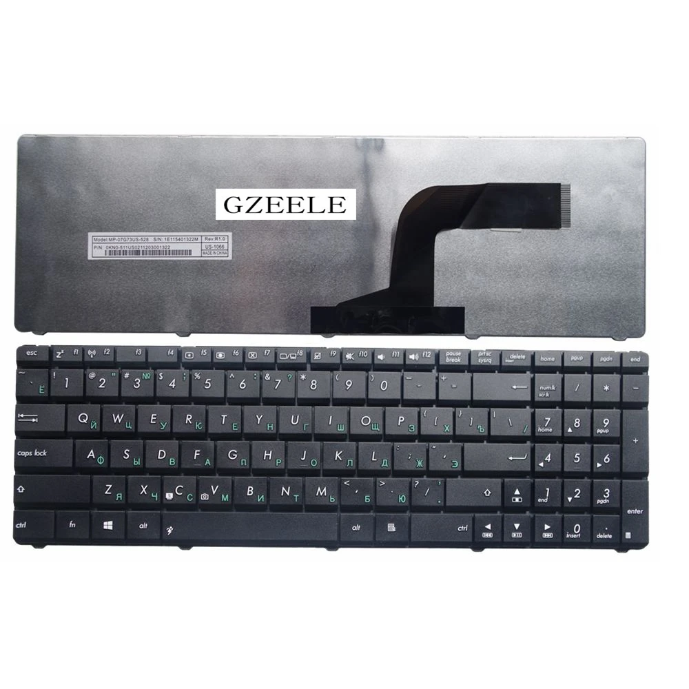 GZEELE Русская клавиатура для ноутбука ASUS NSK-UG00R NSK-UG20R NSK-UG60R V111462AK1 04GNWU1KTU00-3 MP-10A73SU6528 MP-10A73SU6886 ру