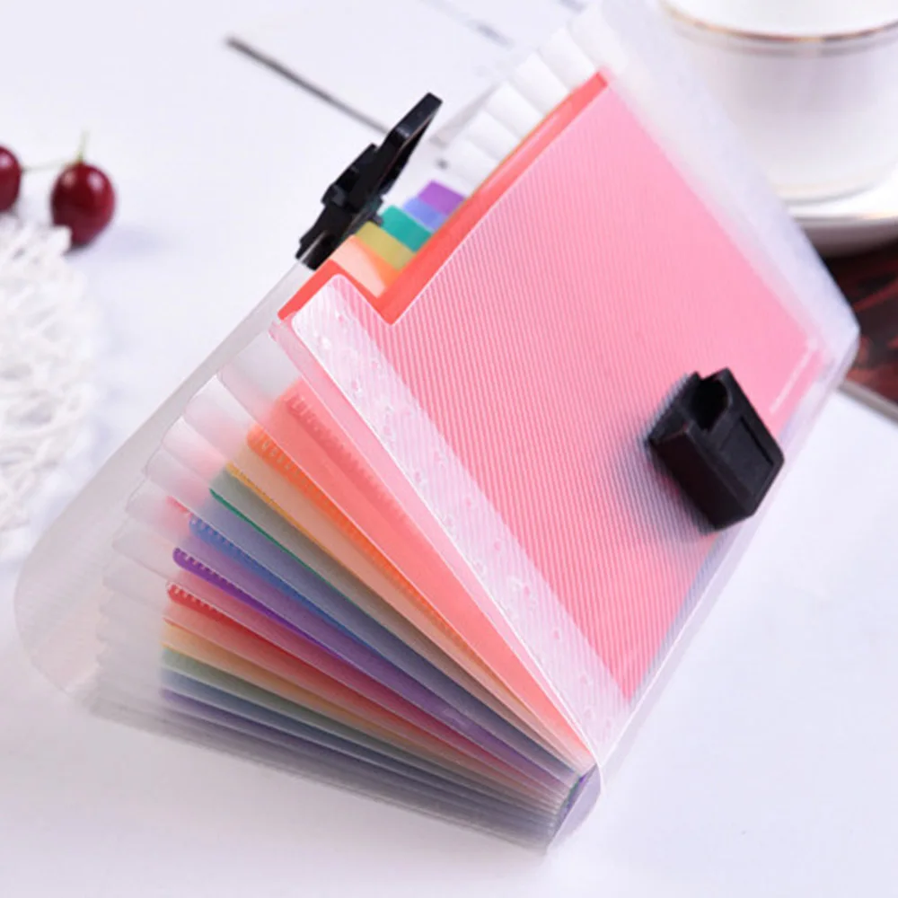 

1pcs Large Capacity 13 Grids A6 Document File Holder Mini Bill Receipt File Bag Pouch Folder High quality Hot Sale
