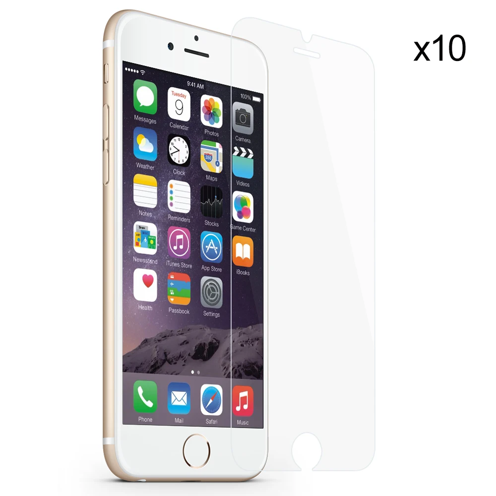 10pcs for iPhone 8 7 6S 6 Tempered Glass Screen Protector Case Friendly Bubble Free Accessaries | Мобильные телефоны и