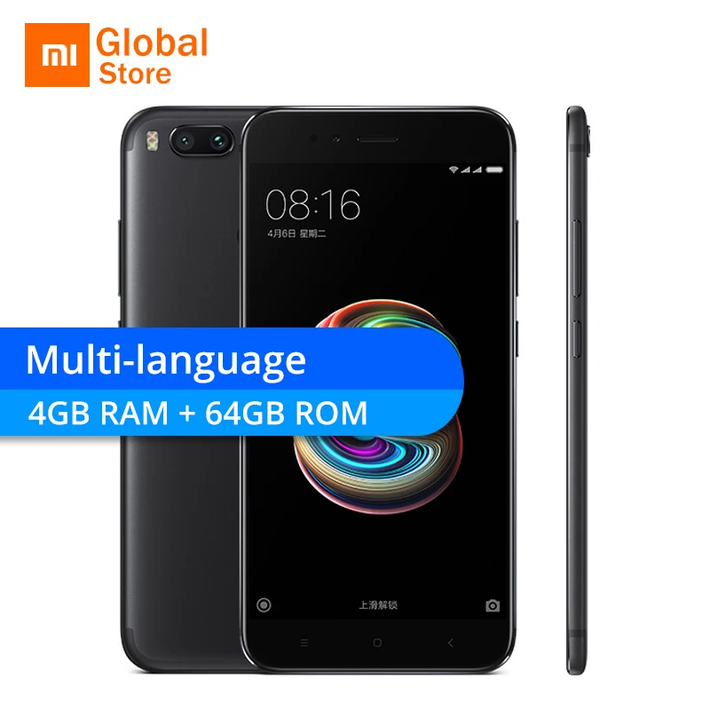 Xiaomi mi 5X 5X4 ГБ Оперативная память 64 Встроенная Смартфон Snapdragon 625 Octa Core Dual сзади