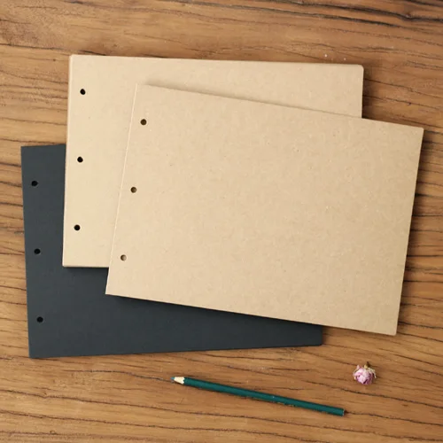 

Big Horizontal 3 Holes 20.5*28.5CM Kraft Black Card for Diy Photo Album Adding Inside Pages Scrapbooking , 10/20/30 Sheets/set