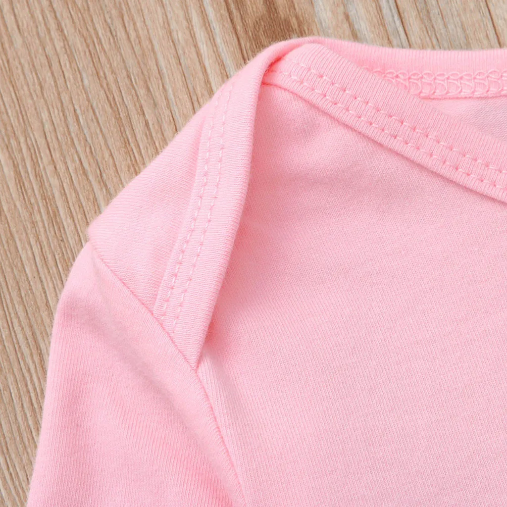 Комплект одежды из 3 предметов для новорожденных девочек, розовый мини-комбинезон босс с длинными рукавами+ штаны с принтом мороженого+ повязка на голову, одежда для малышей