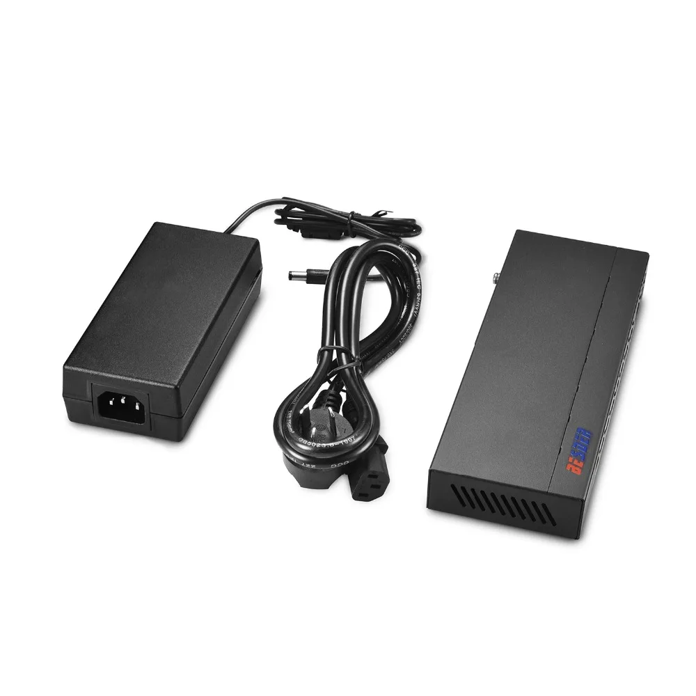 BESDER 802.3af/at 8CH POE коммутатор 10 портов 10/100 Мбит/с CCTV 250 передача сигнала 8 s 1 NVR + порт