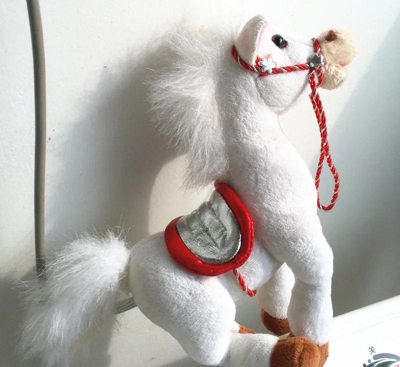 Russian language singing song white horse Stuffed plush toys