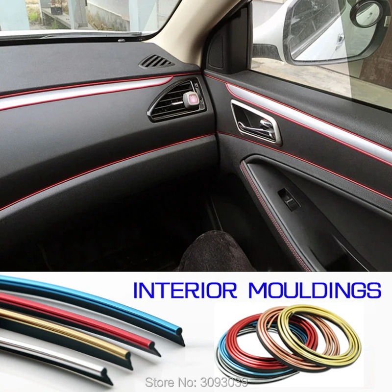 5M Car styling Interior Mouldings Decoration For Mitsubishi asx lancer 10 outlander Accessories | Автомобили и мотоциклы