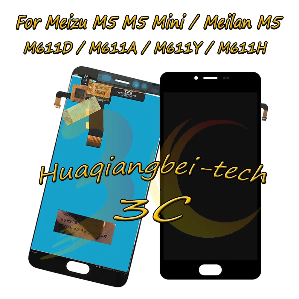 

New 5.2" For Meizu M5 M5 Mini M611D / Meilan M5 M611A M611Y M611H Full LCD DIsplay + Touch Screen Digitizer Assembly 100% Tested