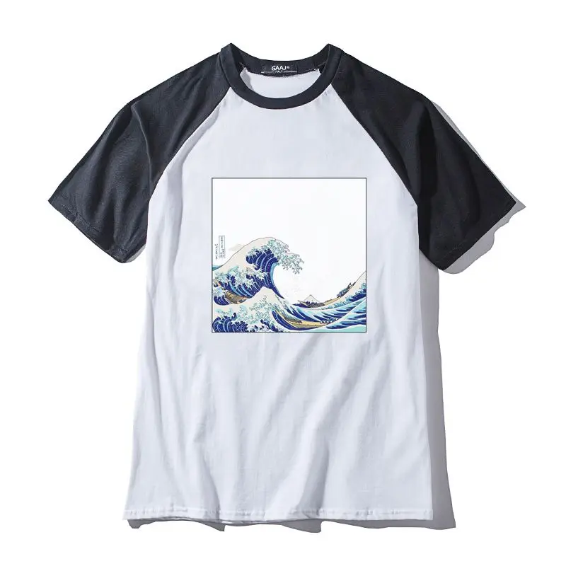GAAJ The Great Wave off Kanagawa 100 хлопок мужская и женская футболка унисекс Топы футболки