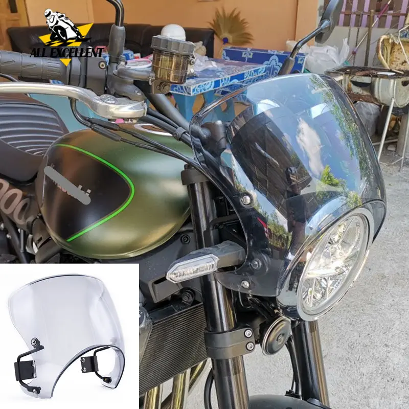 Для Z900RS Z900 RS 2018 2020 мотоциклетный передний ветровой экран дымчато черный и