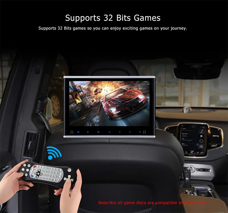 10," HD цифровой TFT ЖК-экран Автомобильный подголовник монитор USB/SD/HDMI dvd-плеер IR/FM/динамик MP5 с диском для игры пульт дистанционного управления