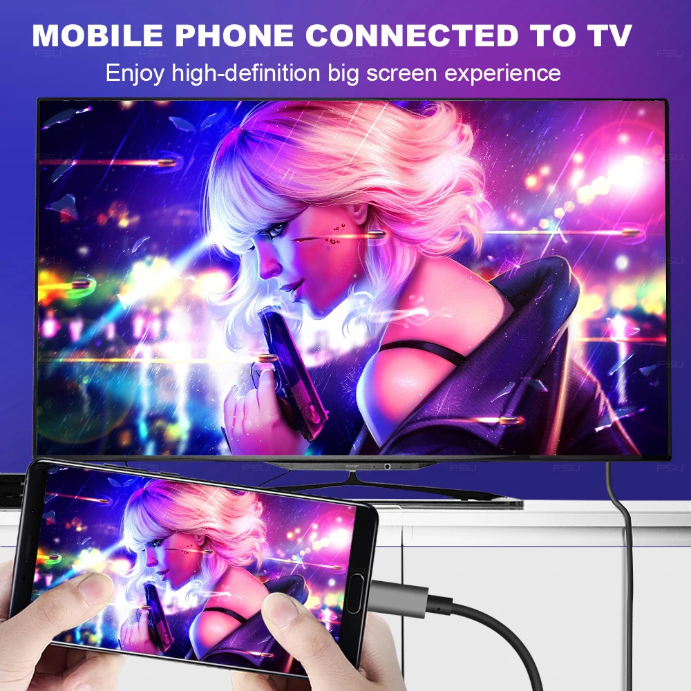 USB C HDMI кабель 4K типа на Thunderbolt3 конвертер для MacBook pro Huawei Mate 40 P30 iphone Lightning to hdmi