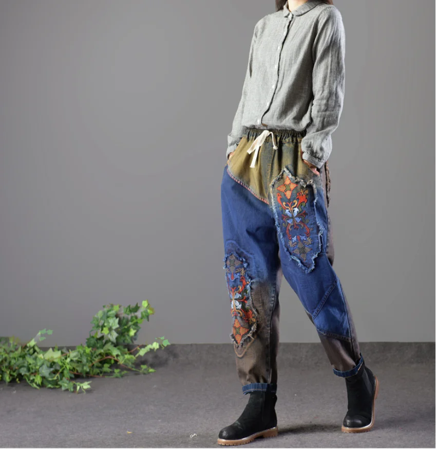 Aliexpress.com : Buy Deep Blue Retro Embroidery Elastic