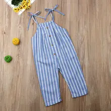 Модный Полосатый ремешок комбинезона для маленьких девочек, штаны на подтяжках, комбинезон для малышей, комбинезоны