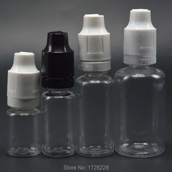 

2300pcs Hot selling for 15ml PET dropper bottles with 10 colors cap for e-cigarette oil with normal tip