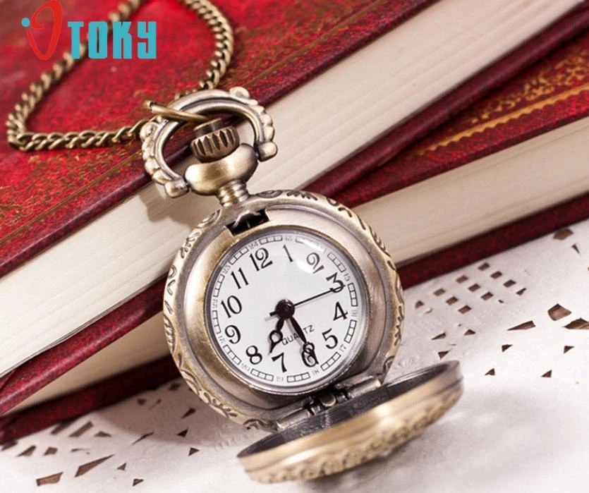 OTOKY Hot Unique Pocket Fob Watches Vintage Retro Bronze Quartz Pocket Watch Pendant Chain Necklace Drop ship F12 OTOKY Hot Unique Pocket Fob Watches Vintage Retro Bronze Quartz Pocket Watch Pendant Chain Necklace Drop ship F12
