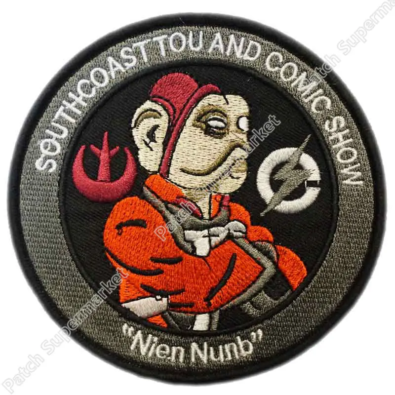

4" Star Wars Nien Nunb Southcoast Toy and Comic Show Promo Embroidered Movie TV Series applique iron on patch