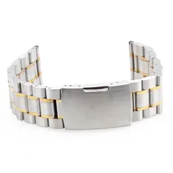 Новый 22 мм серебро наручные часы часть Нержавеющая сталь группа металлический браслет ремешок Для Мужчин's Аксессуары для часов Ремешки