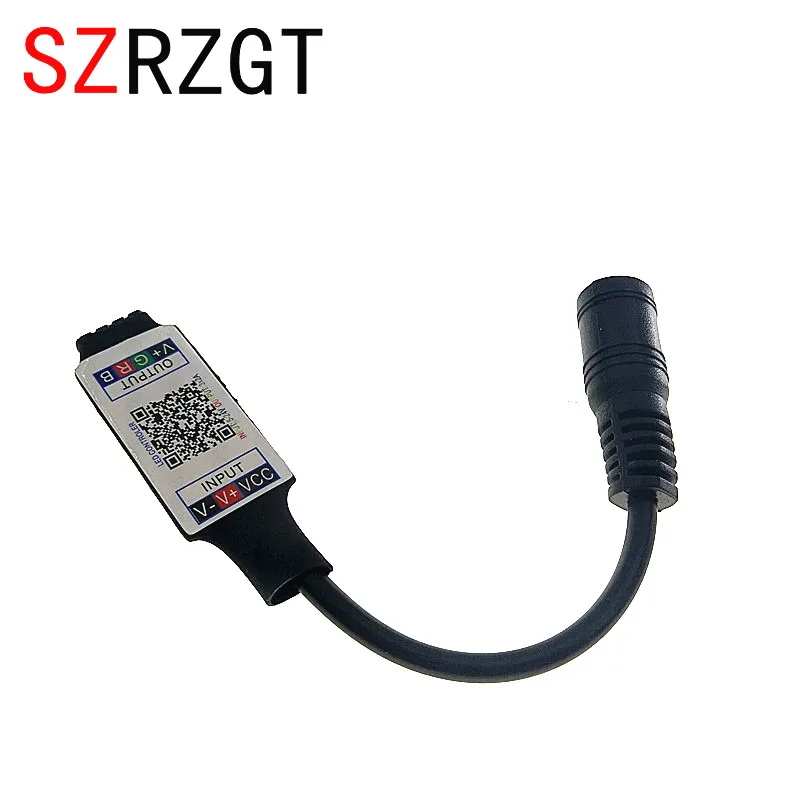 

Mini RGB Bluetooth Controller Music Bluetooth Smart Controller Light Strip Controller For 5050 RGB LED Strip DC5-24V