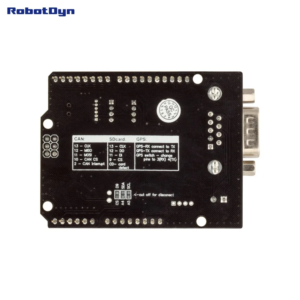 Щит CAN BUS. Совместим с Arduino. MCP2515 (CAN контроллер) и MCP2551 трансивер). Подключение GPS.