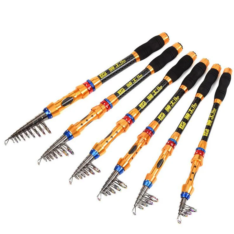 

LEO new carbon fiber telescopic fishing rod 1.8-3.6 m short sea bream handle retractable fishing rod rotating fishing rod