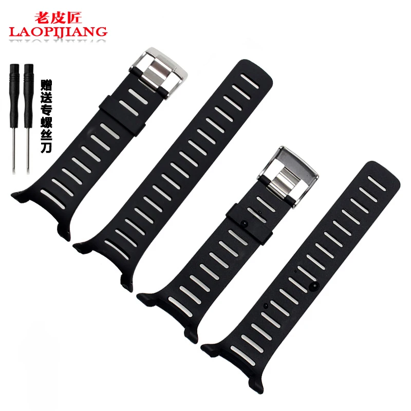 

35mm Silicone wrist strap fit suunto Chung extension ambto1/2/3 watch generation waterproof rubber watchband for men+tools clasp