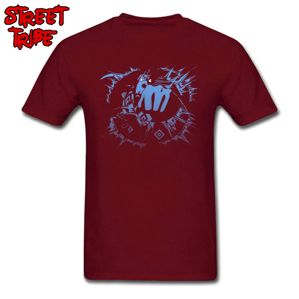 Fishman Punch comfortable Top T-shirts for Men 100% Cotton Summer/Fall Tees Customized T-shirts Short Sleeve Discount Crew Neck Fishman Punch maroon
