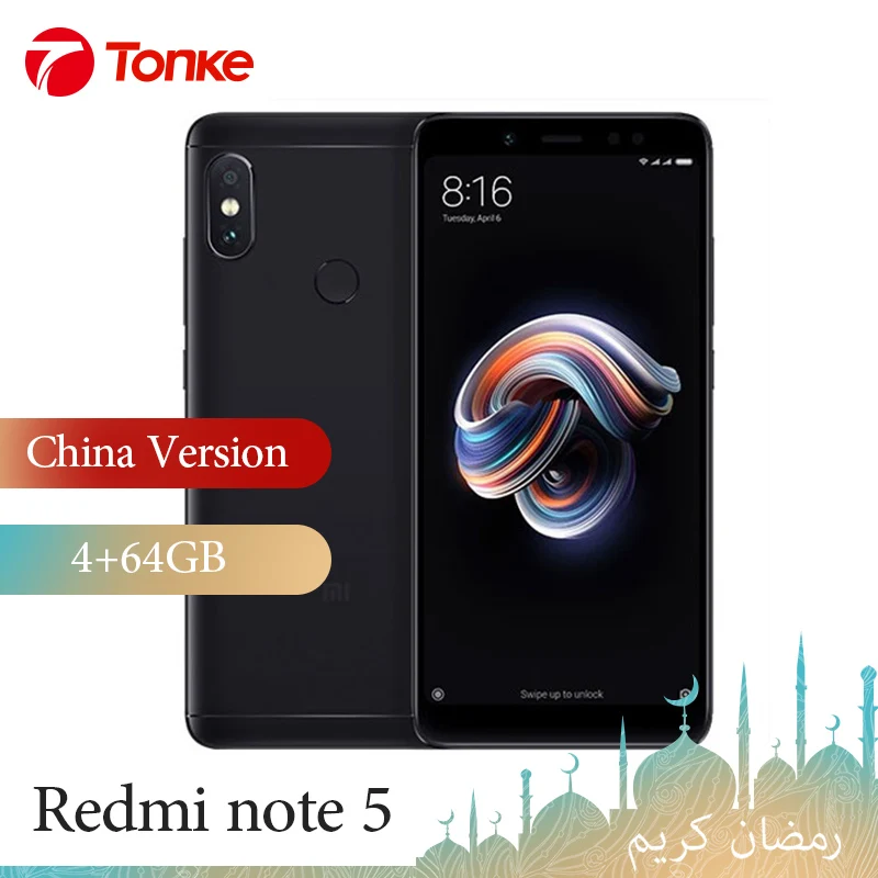

Global Firmware Xiaomi Redmi Note 5 64GB ROM 4GB RAM Snapdragon 636 Octa Core Dual Camera 12MP+5MP 5.99" Full Screen Phone